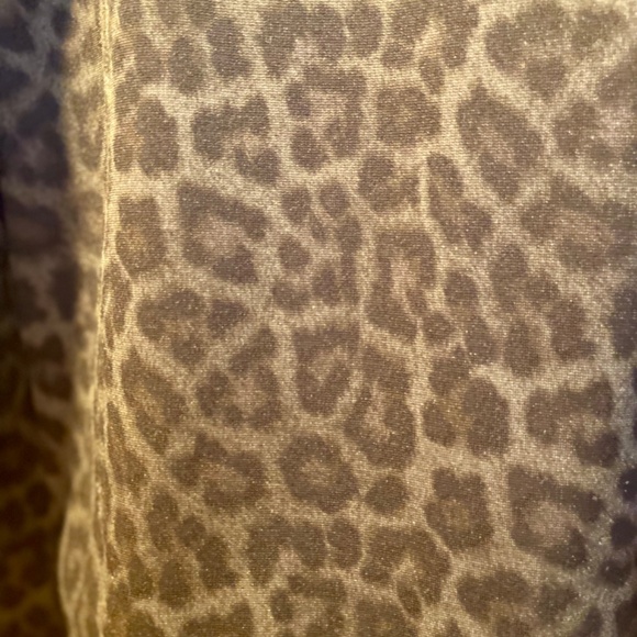 Leopard Print Skirt with Gold Accents - Picture 7 of 8